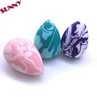 2021 New Arrivals Latex Free Purple/pink/green Waterdrop Hydrophilic Polyurethane Beauty Makeup Blender 3d Make Up Sponge